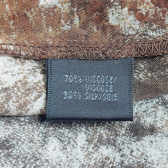 Lafayette 148 Animal Print Semi-Sheer Blouse Women's Size 18 Silk Blend Luxury - Picture 6 of 10